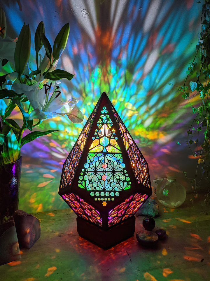Glass-In-Leaded Style LED Table Lamp - LumiAura-State of Style