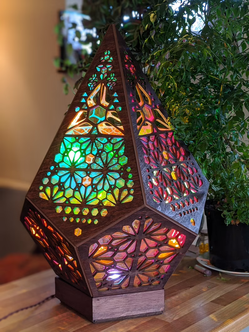 Glass-In-Leaded Style LED Table Lamp - LumiAura-State of Style