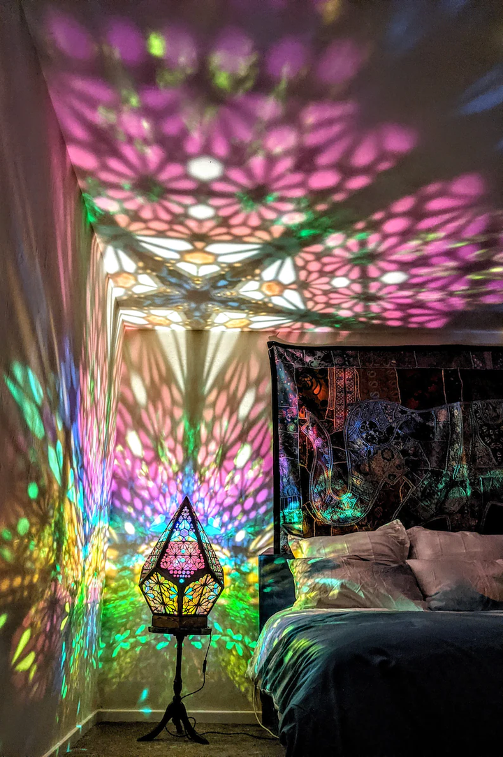 Glass-In-Leaded Style LED Table Lamp - LumiAura-State of Style