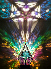 Glass-In-Leaded Style LED Table Lamp - LumiAura-State of Style