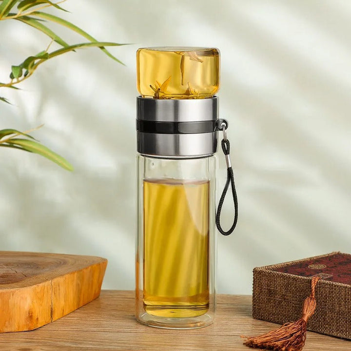 Glass Insulated Bottle – ClearTherm-Silver-State of Style