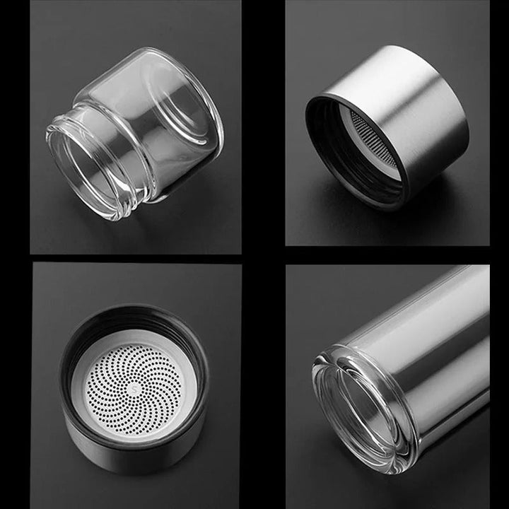 Glass Insulated Bottle – ClearTherm-Wood-State of Style