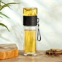 Glass Keeping Warm Bottle - ClearTherm-Black-State of Style