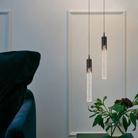 Glass Pendant Lamp in Cylindrical Shape - Lustreau-Gold-1 lamp-State of Style