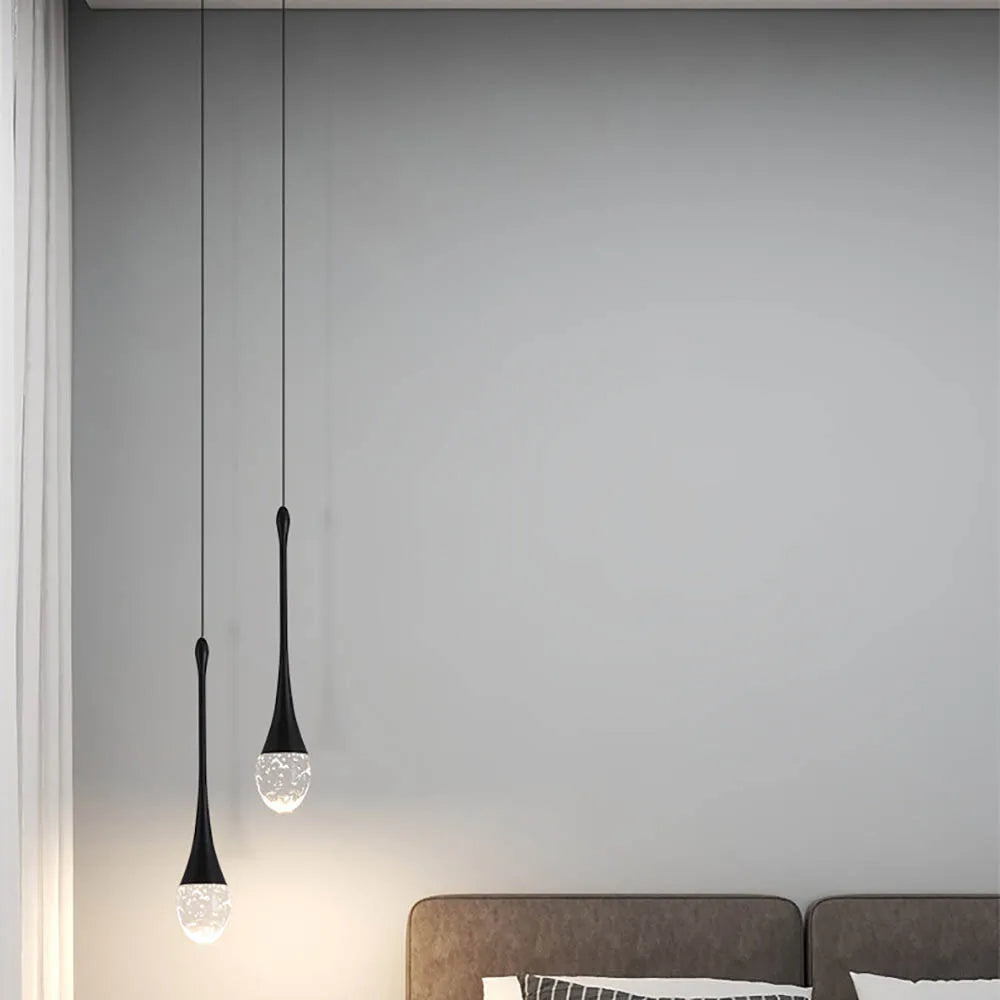 Glass Pendant Light with Warm Glow - Vetra-Black-1 lamp-State of Style