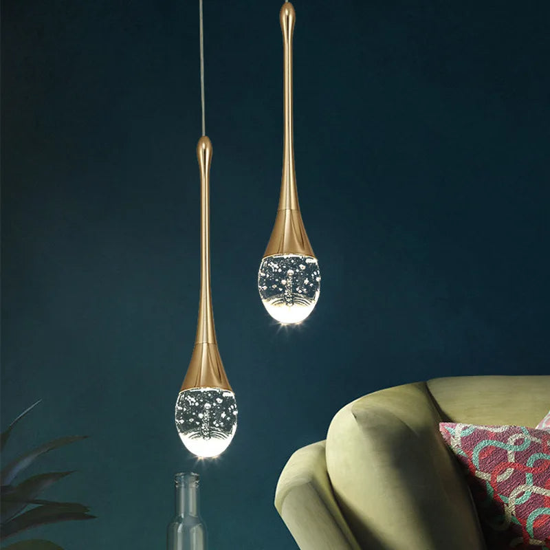 Glass Pendant Light with Warm Glow - Vetra-Gold-2 lamps-State of Style