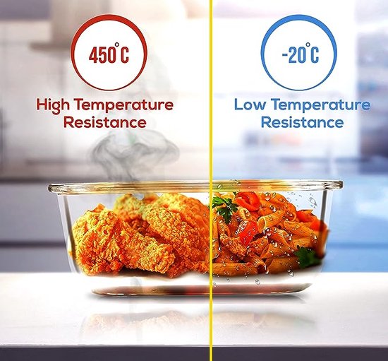 GlassGuard Bento Lunchbox – Borosilicate Glass-1x Rectangle 320ml-State of Style