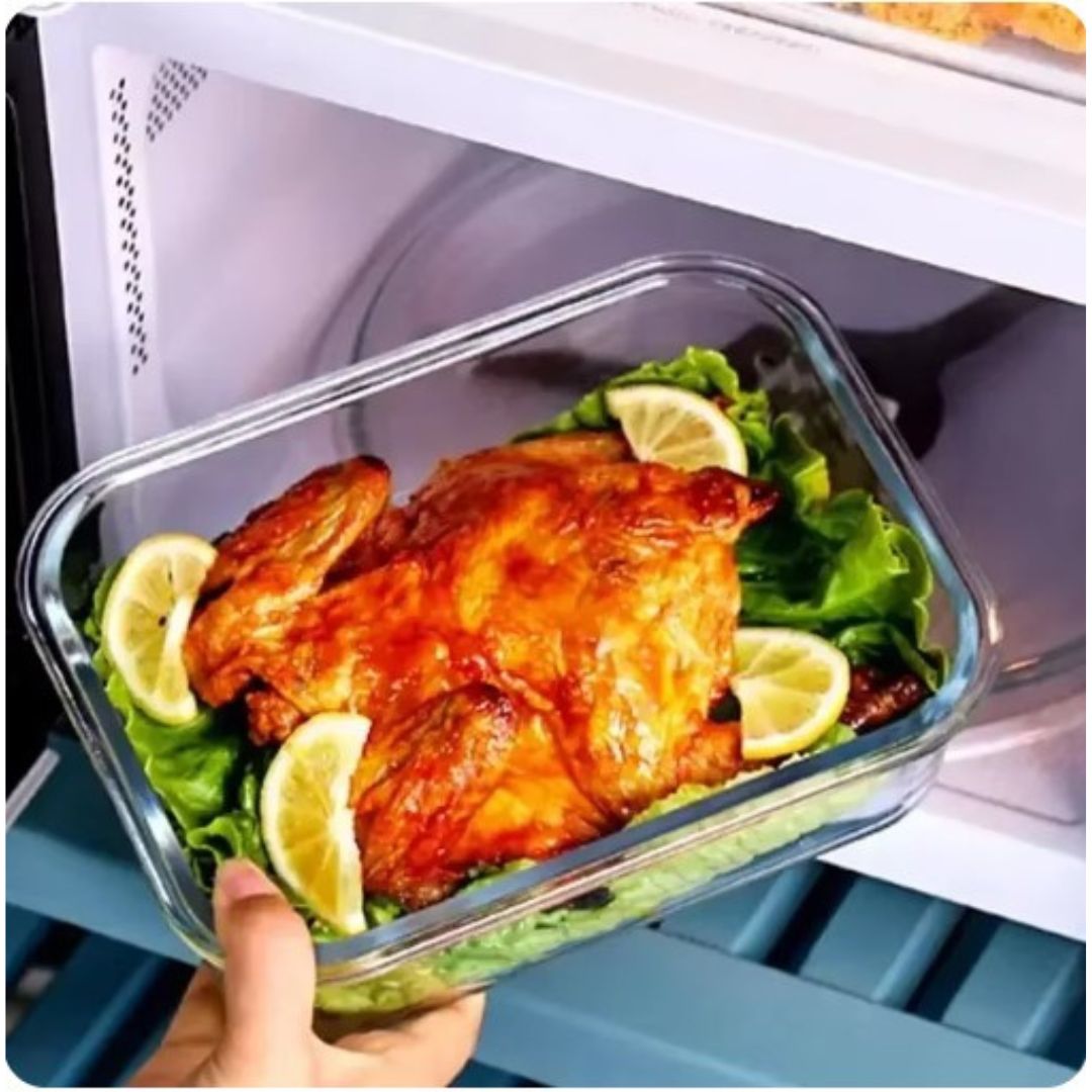 GlassGuard Bento Lunchbox – Borosilicate Glass-1x Rectangle 320ml-State of Style