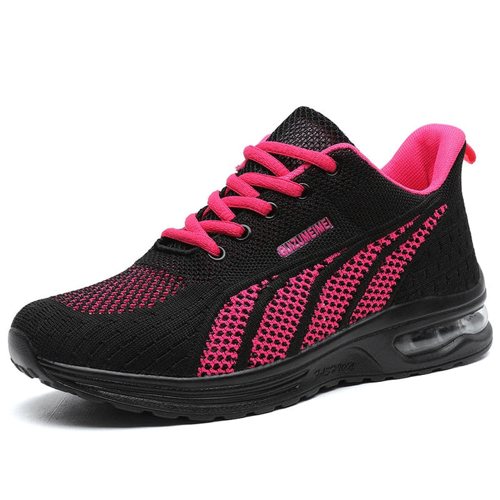 GlideMotion Run | Ergonomic Trainers with Cushioned Heel for Women-Black Pink-3.0-State of Style