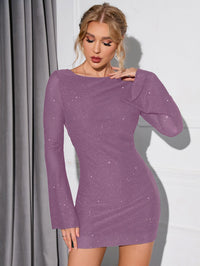 Glitter Dress with Open Back - Sophia-Green-XS-State of Style