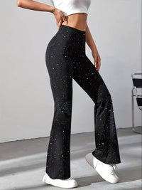 Glitter Flared Women’s Pants - Sophie-S-Black-State of Style