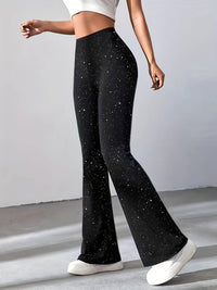 Glitter Flared Women’s Pants - Sophie-S-Black-State of Style