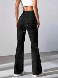 Glitter Flared Women’s Pants - Sophie-S-Black-State of Style