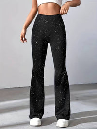 Glitter Flared Women’s Pants - Sophie-S-Black-State of Style