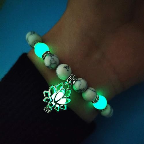 Glow-in-the-Dark Lotus Bracelet | Elegant Women's Jewellery-Blue-Aqua-State of Style