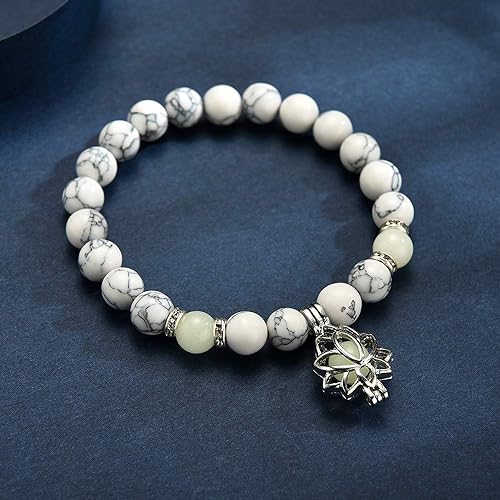 Glow-in-the-Dark Lotus Bracelet | Elegant Women's Jewellery-Blue-Aqua-State of Style