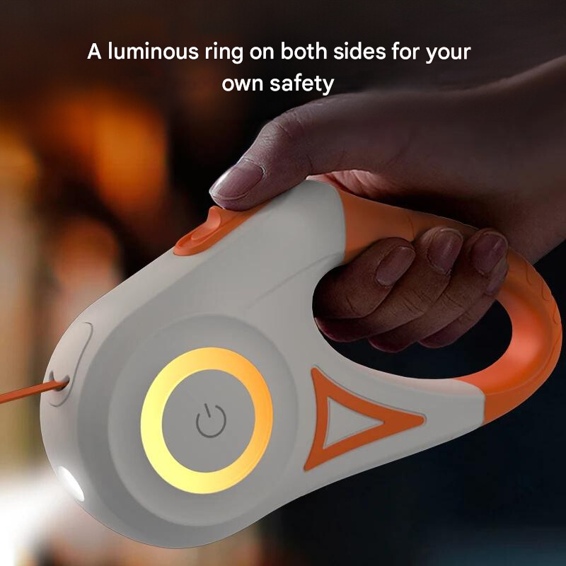GlowGuard Illuminating Dog Leash with Flashlight-Orange-State of Style