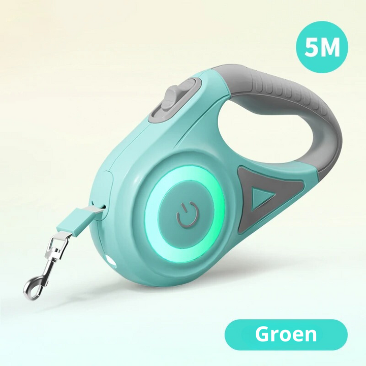 GlowGuard Light-Up Dog Leash with Torch-Green-State of Style