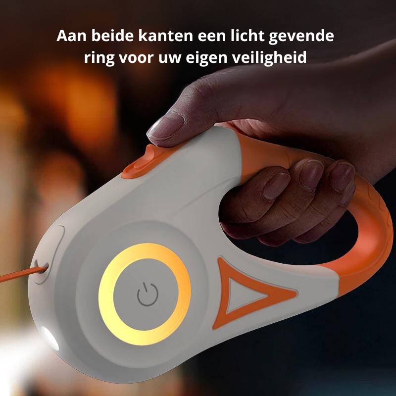 GlowGuard Light-Up Dog Leash with Torch-Orange-State of Style