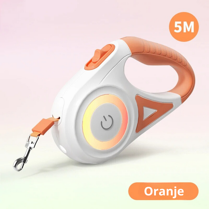 GlowGuard Light-Up Dog Leash with Torch-Orange-State of Style