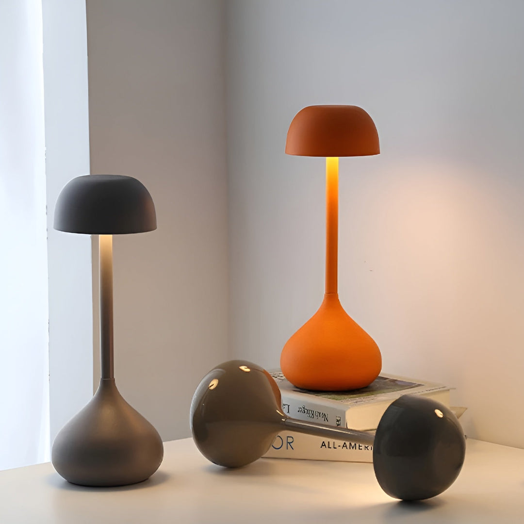GlowMush Wireless Dimmable Mushroom Table Lamp-Matte White-State of Style