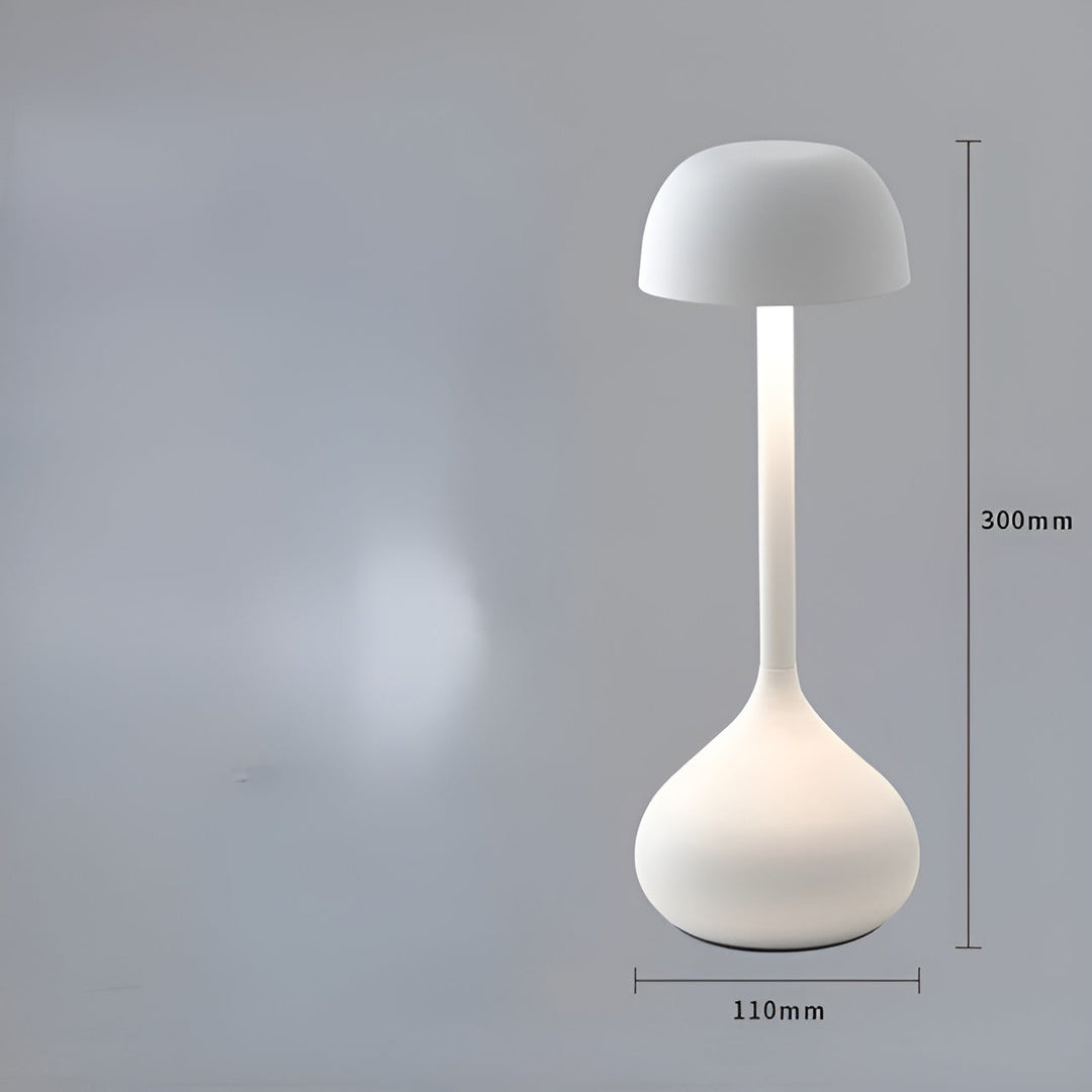 GlowMush Wireless Dimmable Mushroom Table Lamp-Matte White-State of Style
