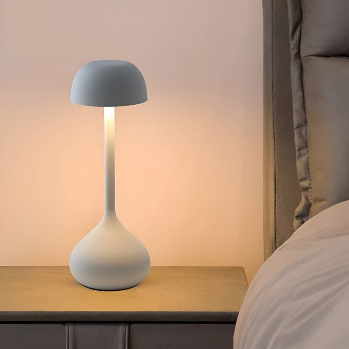 GlowMush Wireless Dimmable Mushroom Table Lamp-Matte White-State of Style