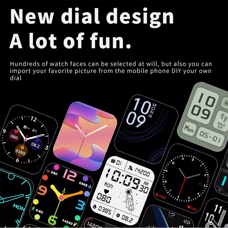 GlucoWatch - Blood Sugar Monitoring Smartwatch-Black-State of Style