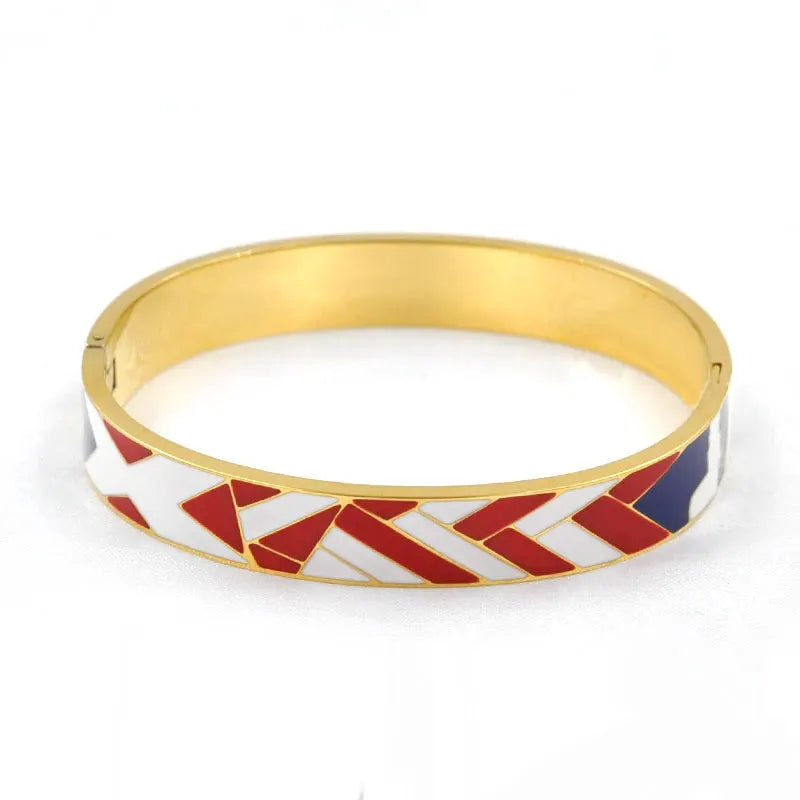Gold Charm Geode Bracelet | Elegant Women’s Cuff Jewellery-Thalia-State of Style