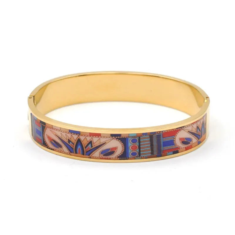 Gold Charm Geode Bracelet | Elegant Women’s Cuff Jewellery-Xenobia-State of Style