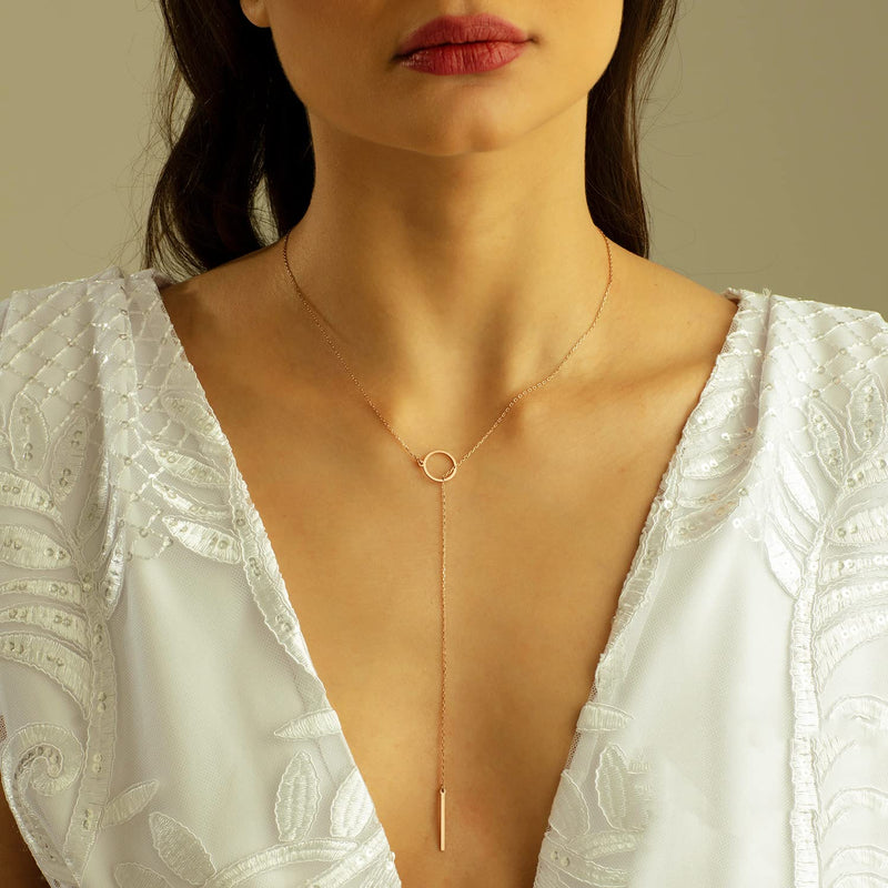 Gold Drop Bar Lariat Necklace | Elegant Women's Jewellery | Versatile Style-GOLD-State of Style