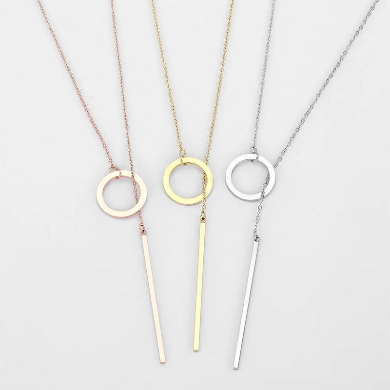 Gold Drop Bar Lariat Necklace | Elegant Women's Jewellery | Versatile Style-GOLD-State of Style