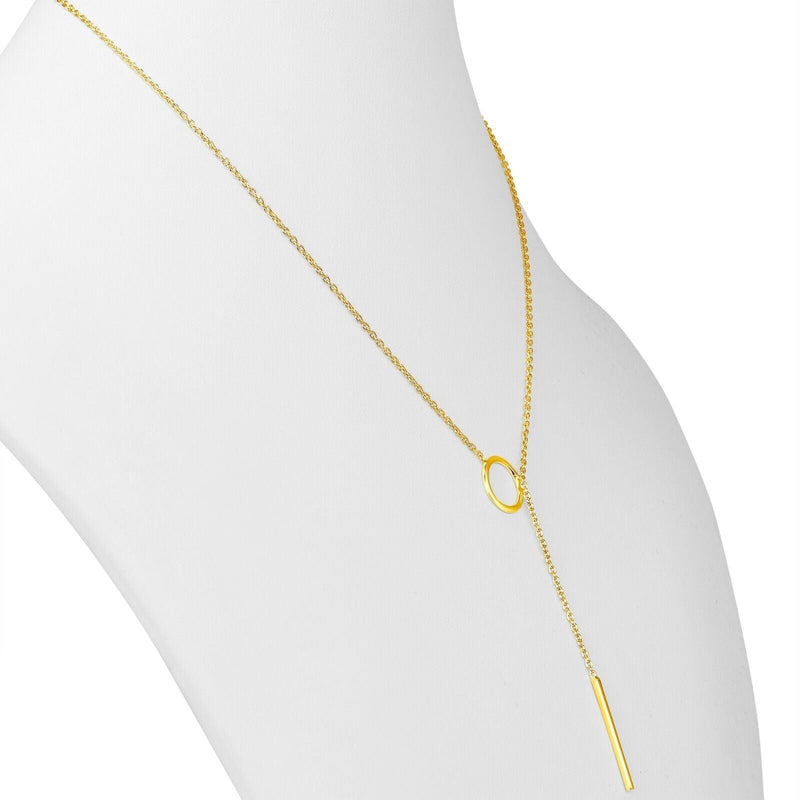 Gold Drop Bar Lariat Necklace | Elegant Women's Jewellery | Versatile Style-GOLD-State of Style