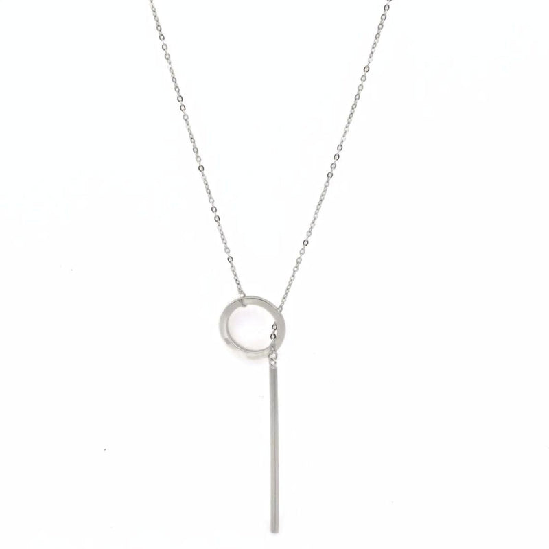 Gold Drop Bar Lariat Necklace | Elegant Women's Jewellery | Versatile Style-SILVER-State of Style