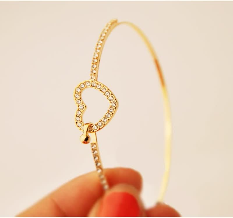 Gold Love Bracelet with Charm | Elegant Women's Jewellery-Gold-State of Style