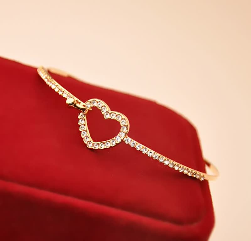 Gold Love Bracelet with Charm | Elegant Women's Jewellery-Gold-State of Style