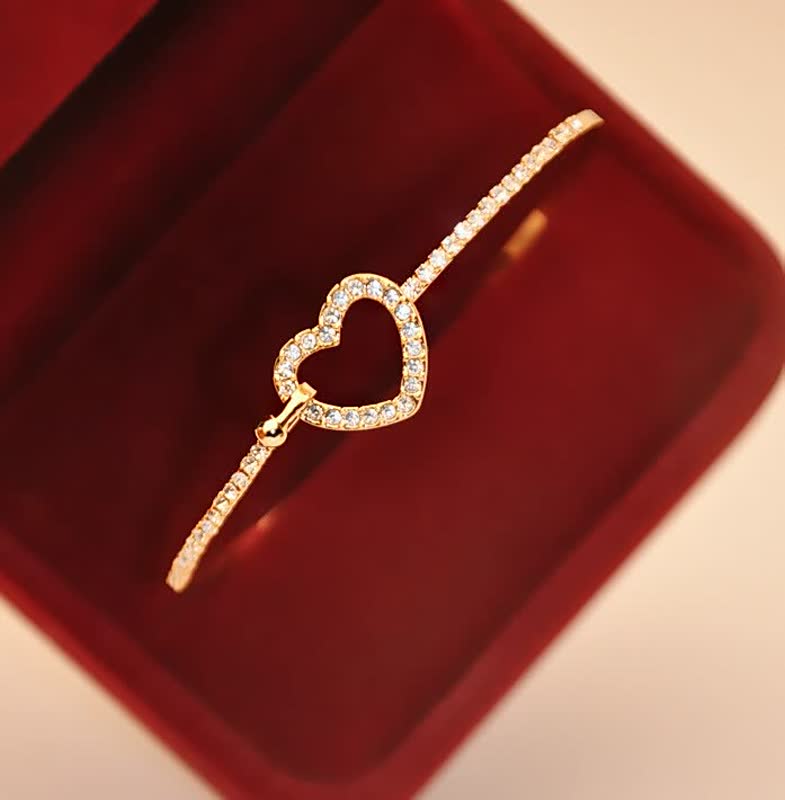 Gold Love Bracelet with Charm | Elegant Women's Jewellery-Gold-State of Style