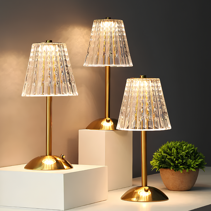 Golden Crystal Table Lamp - Aurora Luxe-Classic-State of Style