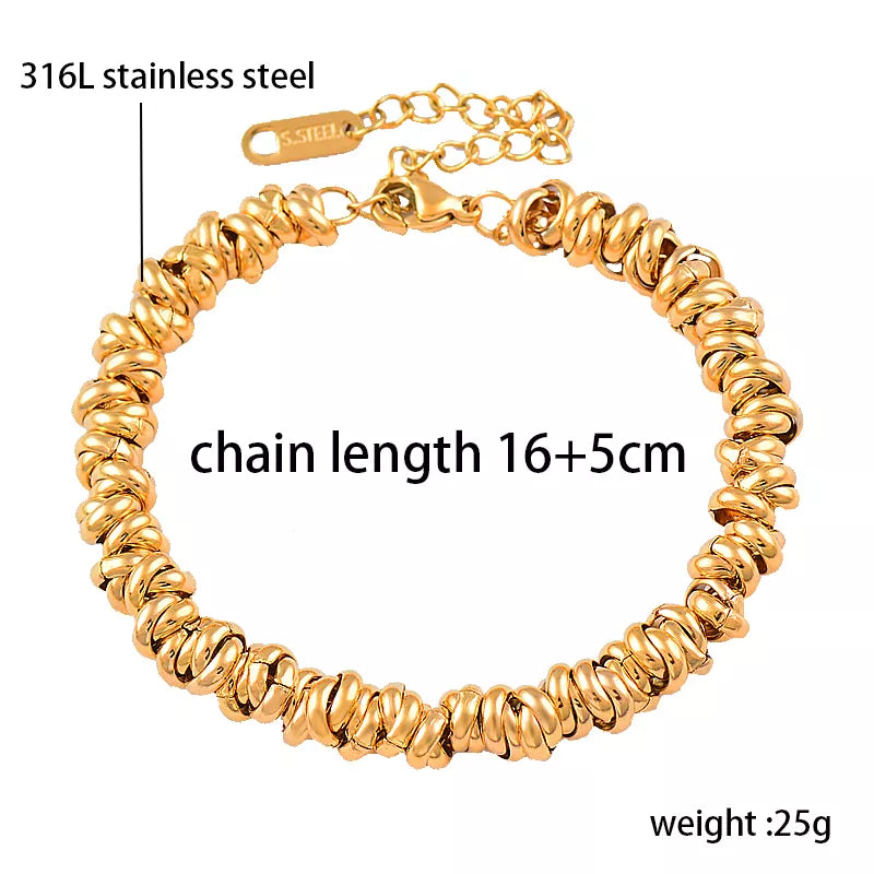 Golden Pearl Bracelet | Elegant Chain Jewellery-GOLD-State of Style