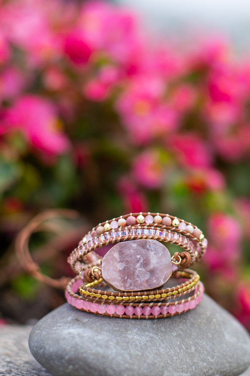 Golden Rose Quartz Bracelet – Amoria-State of Style