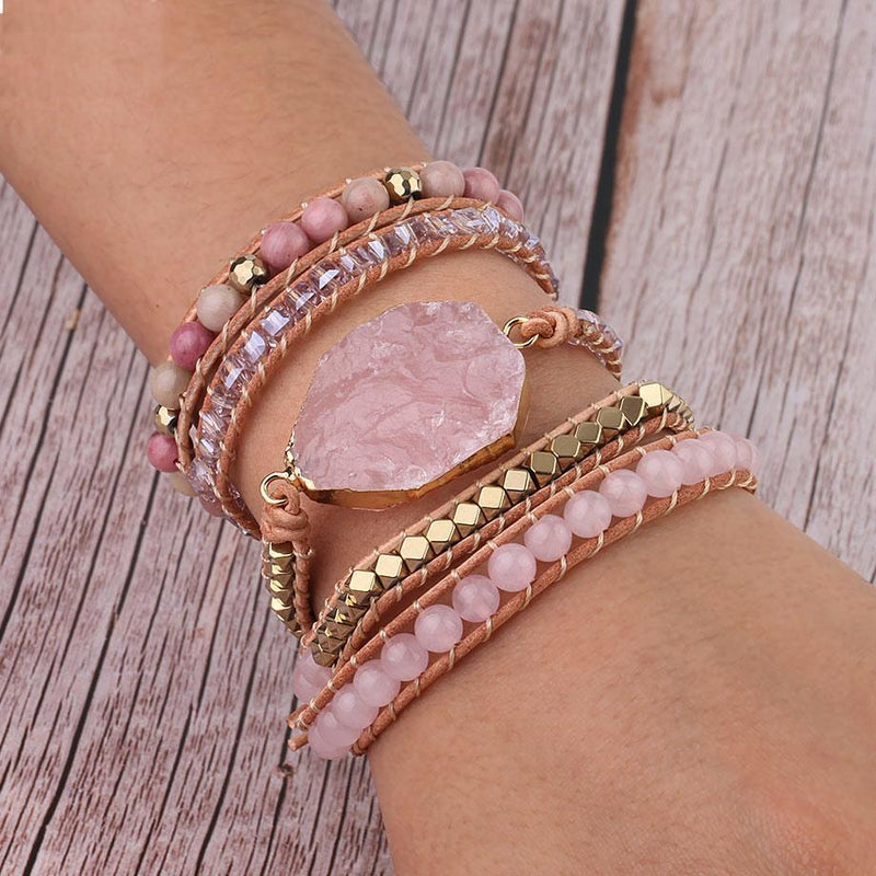 Golden Rose Quartz Bracelet – Amoria-State of Style