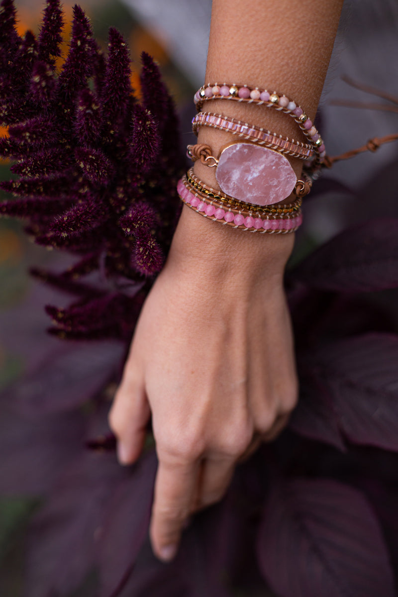 Golden Rose Quartz Bracelet – Amoria-State of Style