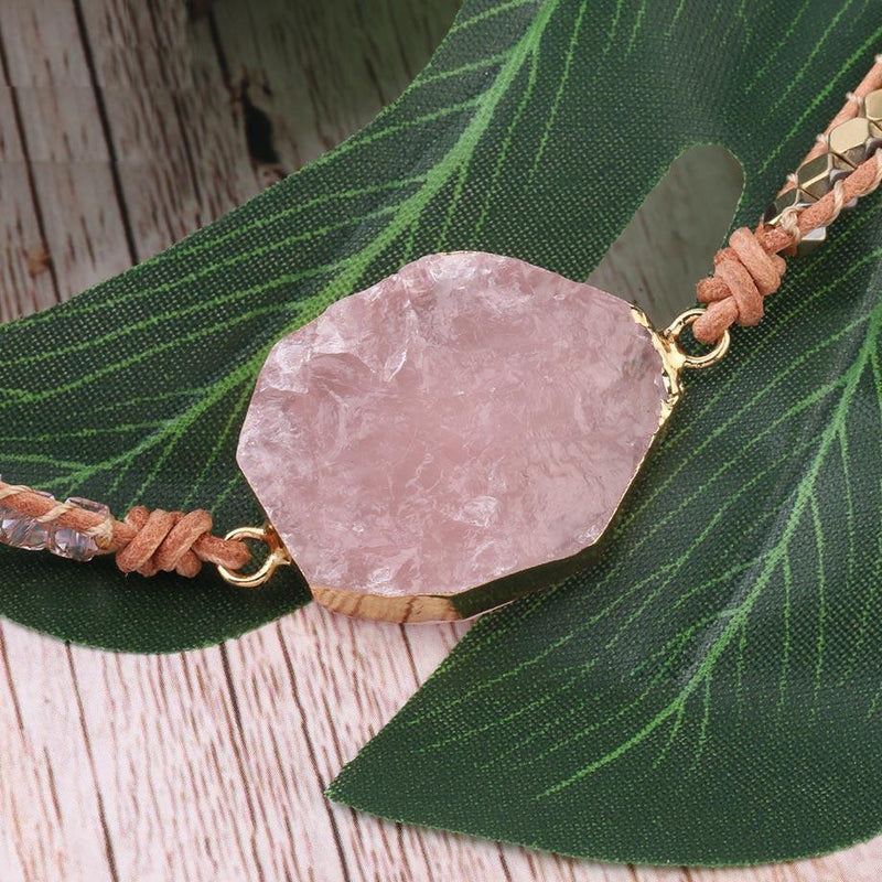 Golden Rose Quartz Bracelet – Amoria-State of Style