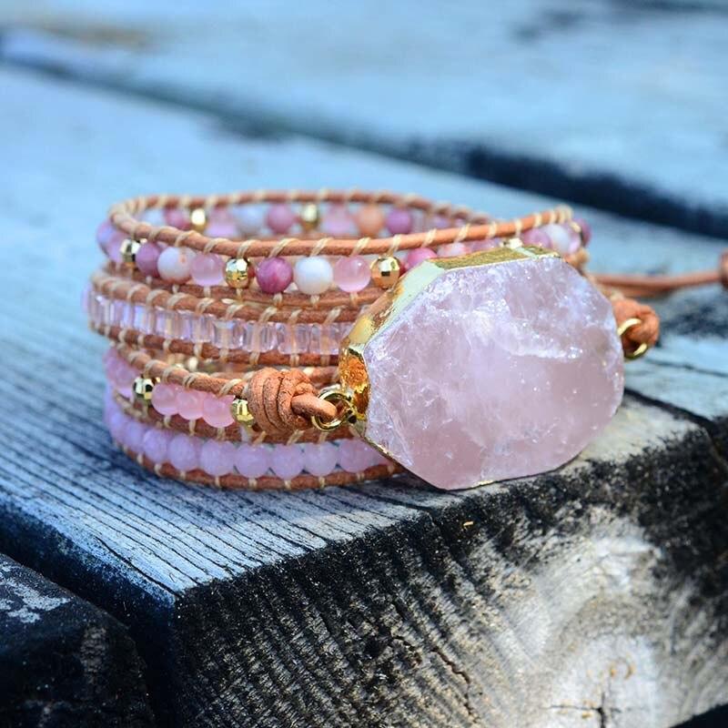 Golden Rose Quartz Bracelet – Amoria-State of Style