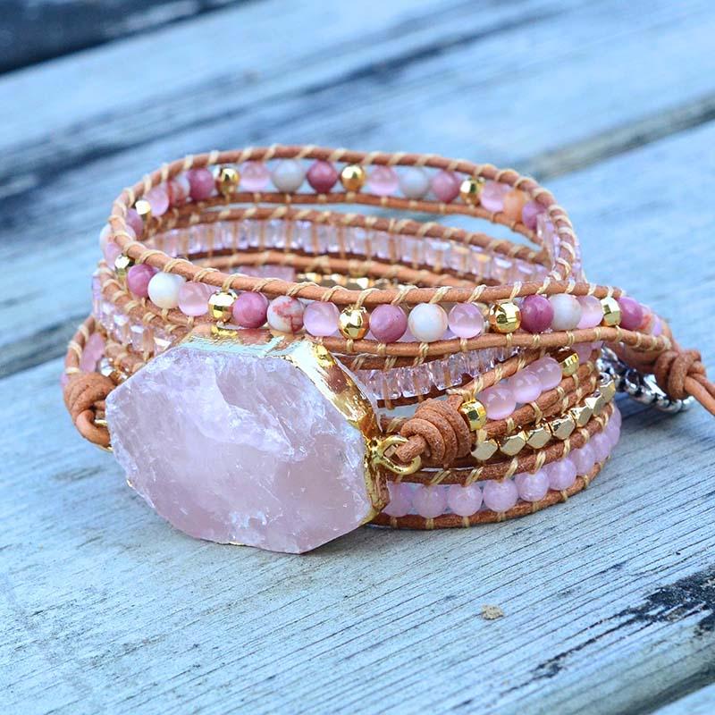 Golden Rose Quartz Bracelet – Amoria-State of Style