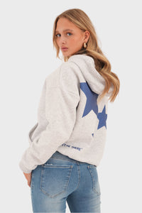 Grey Women's Sweater with Playful Star Print - LunaStar-XS-State of Style
