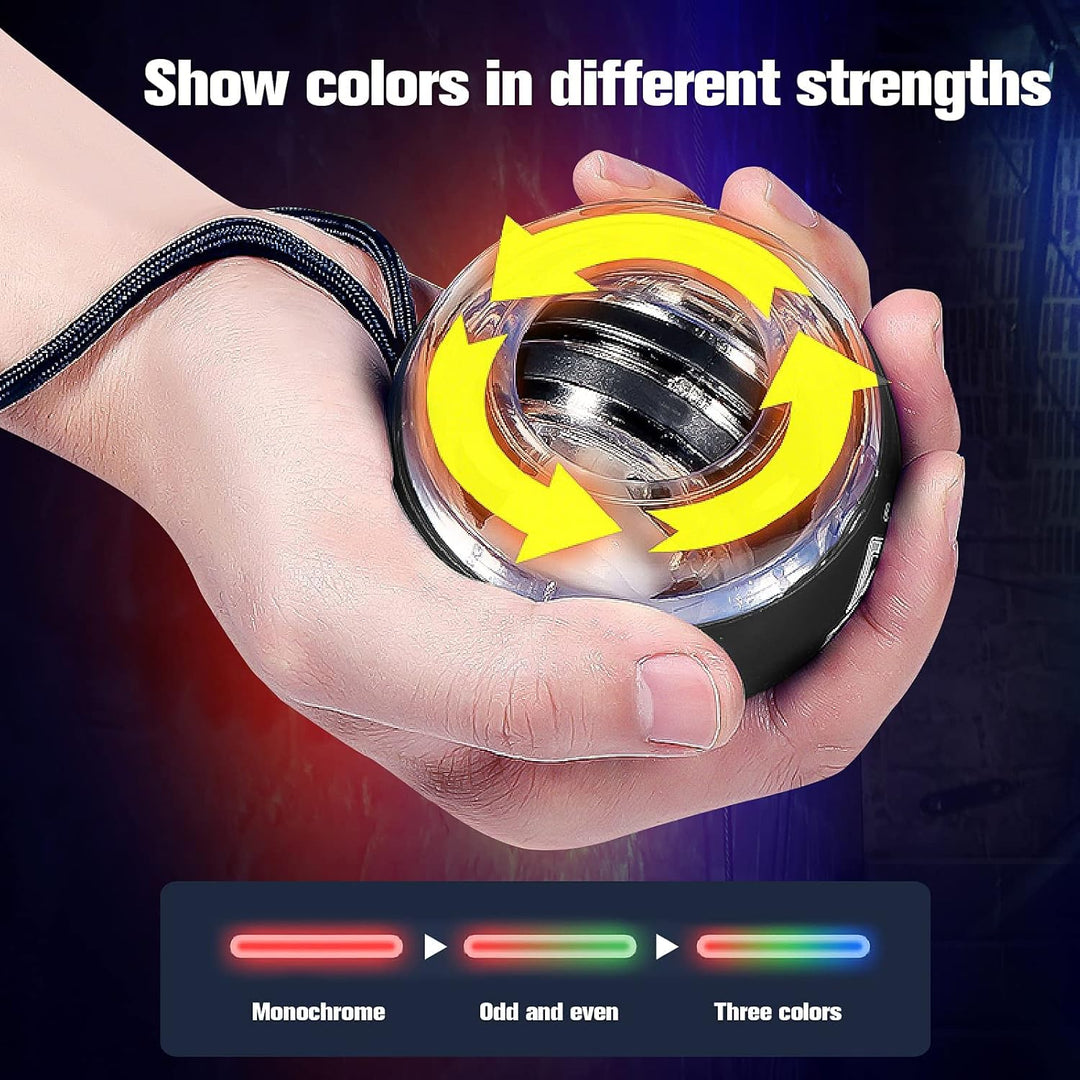 Gyroscopic Wrist Strengthener Ball - Auto Start Forearm Trainer-Black-State of Style