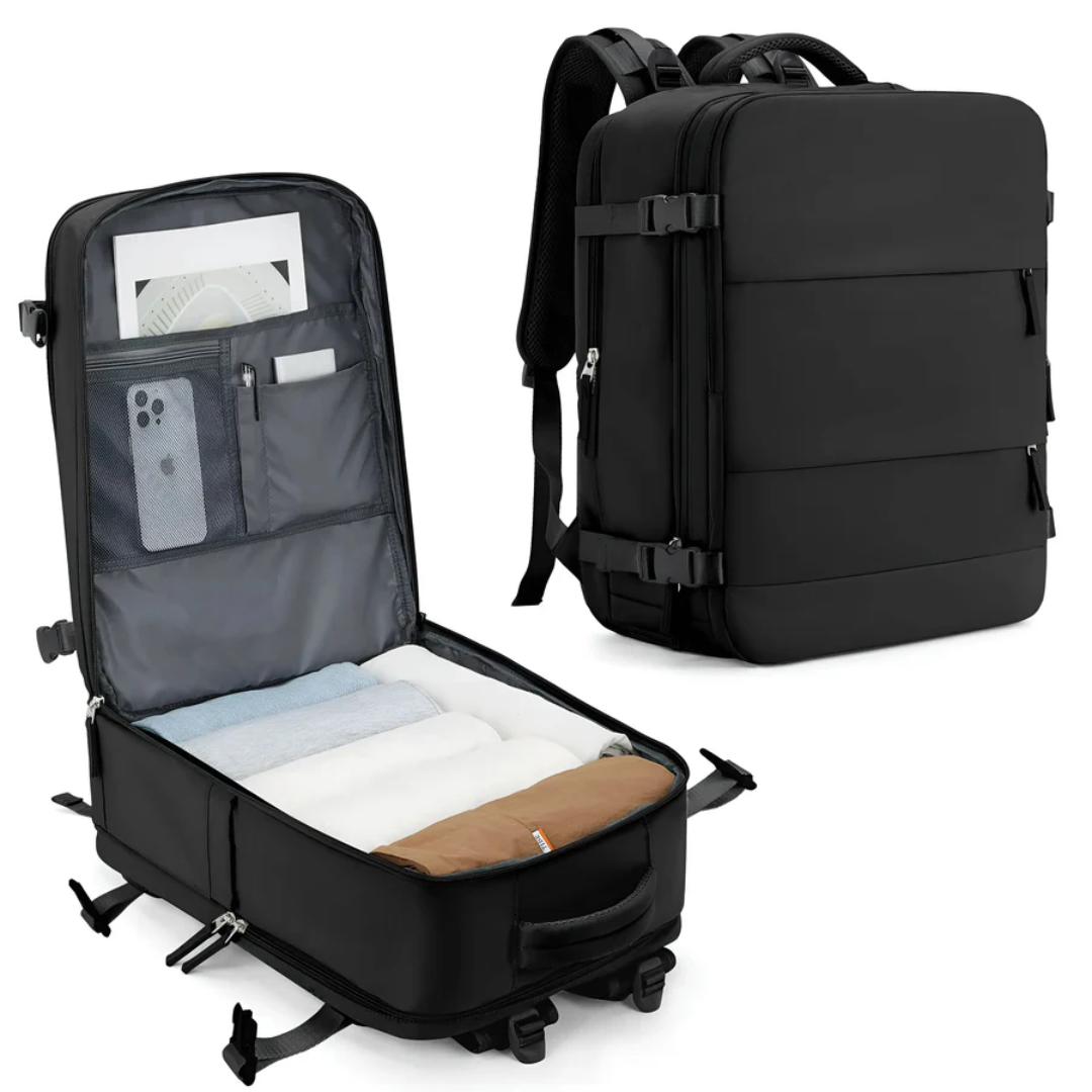 Hand luggage suitcase with Spacious Capacity - TravelMate-Black-State of Style