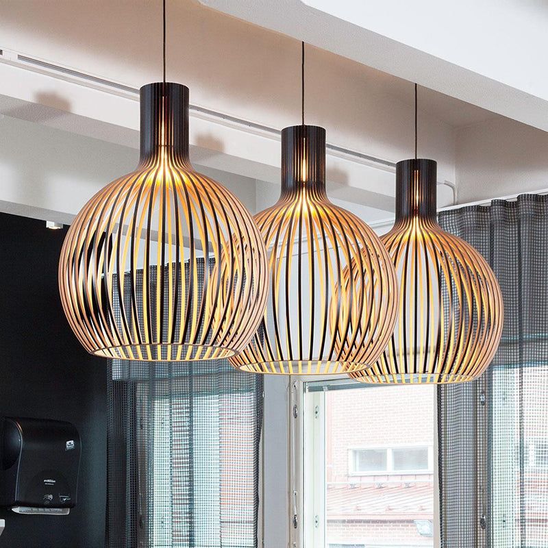 Handcrafted Wooden Pendant Light - RustikAura-23 cm-Classic Wood-State of Style
