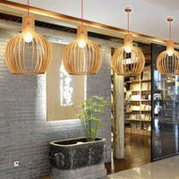 Handcrafted Wooden Pendant Light - RustikAura-23 cm-Classic Wood-State of Style